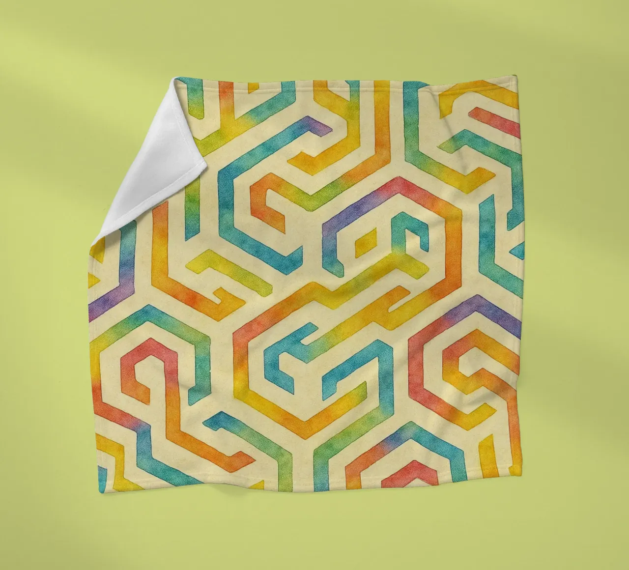 abstrakte Liniengeometrien Fleecedecke von arkhanz