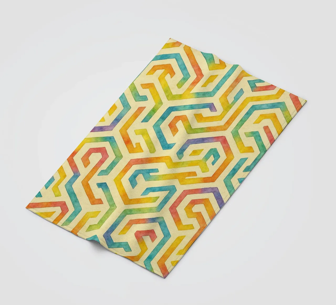 abstrakte Liniengeometrien Fleecedecke von arkhanz