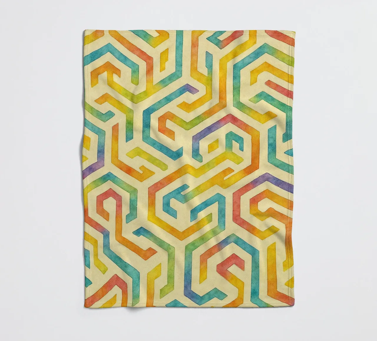 abstrakte Liniengeometrien Fleecedecke von arkhanz