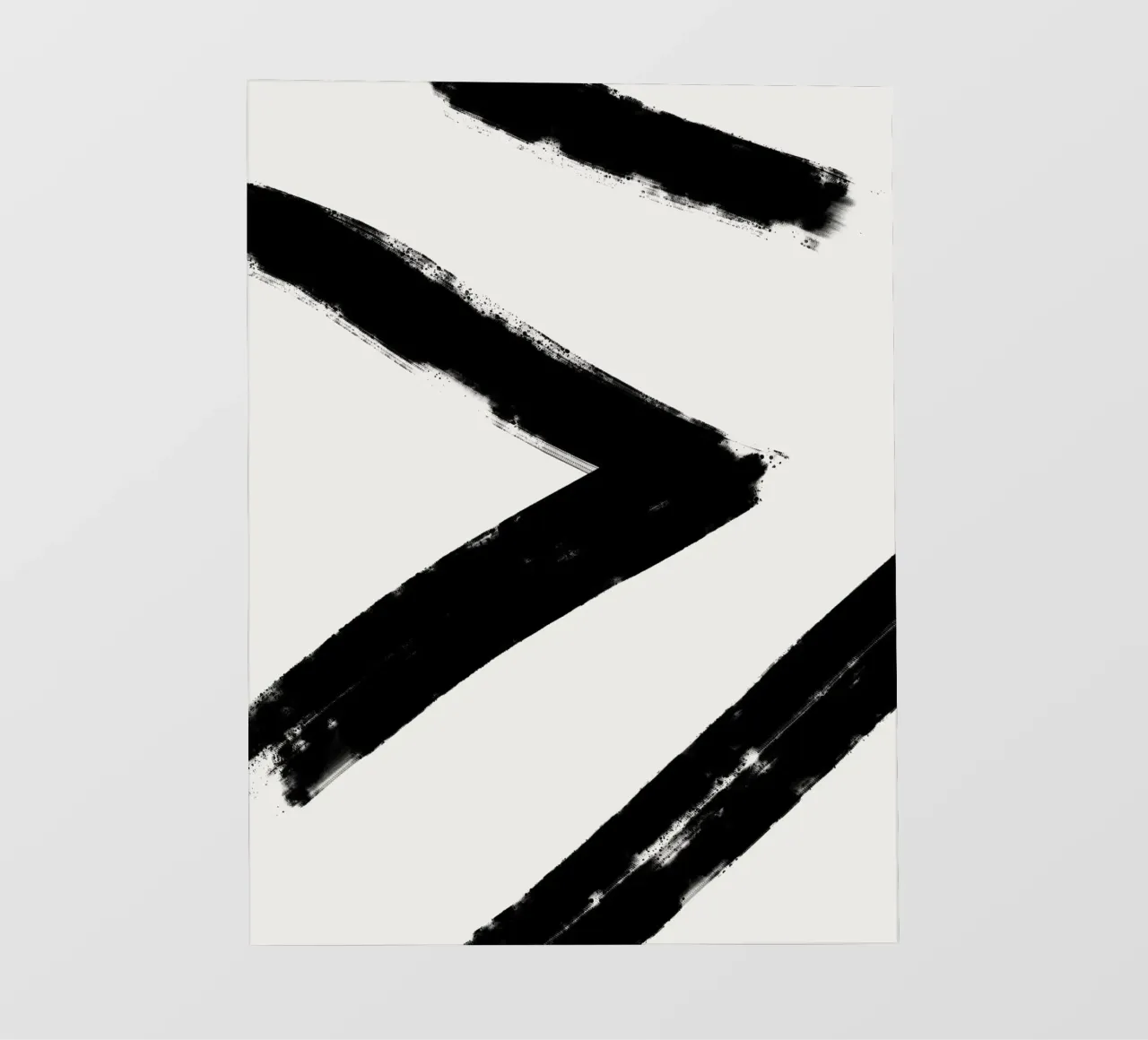 Minimalist Japandi artwork with black brushstrokes III pellicola backlit da Imaginative