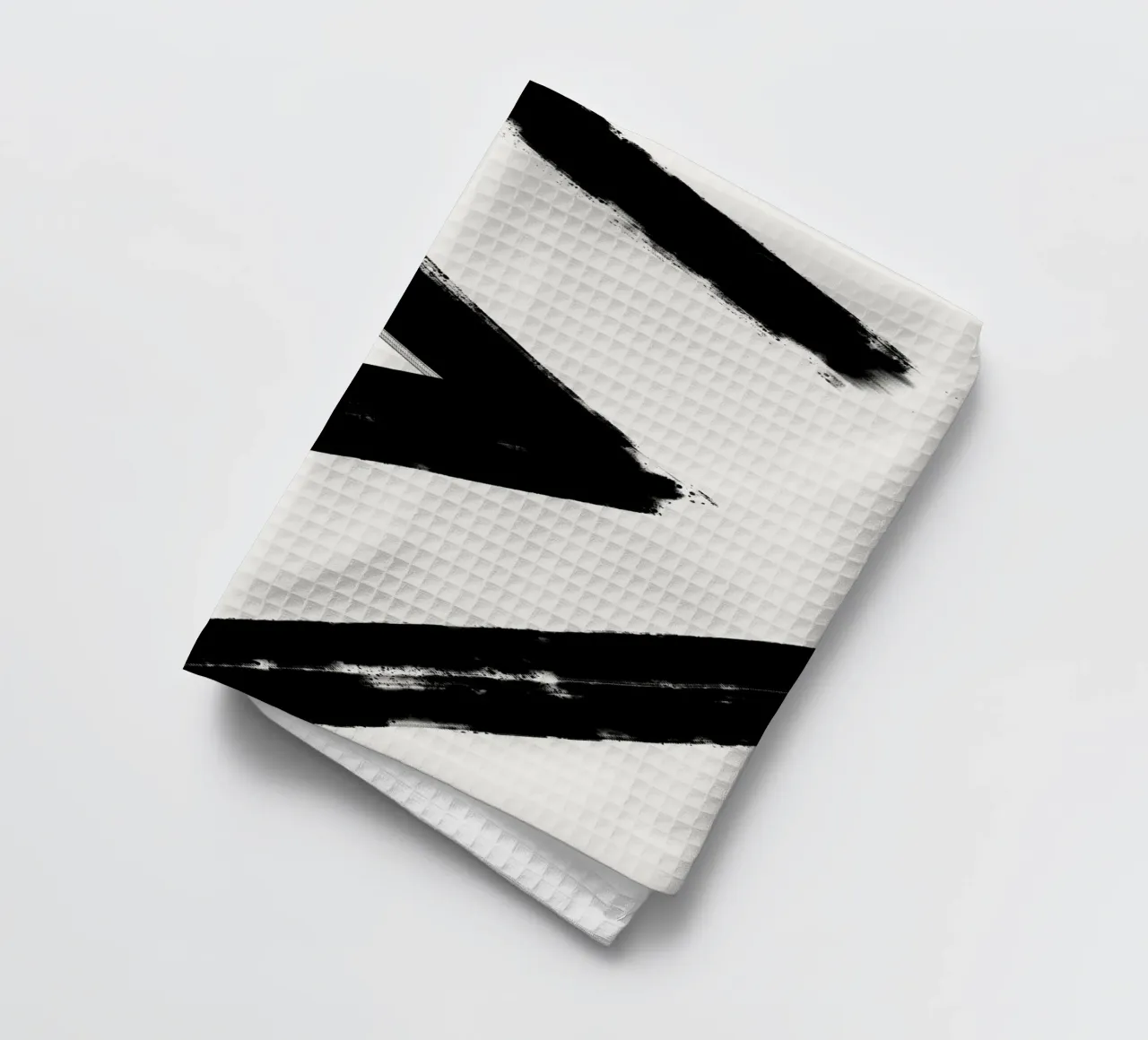 Minimalist Japandi artwork with black brushstrokes III canovaccio da cucina da Imaginative