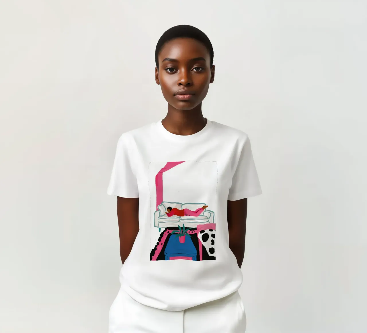 Tappeto in pelle di mucca t-shirt da Tiga Bersama