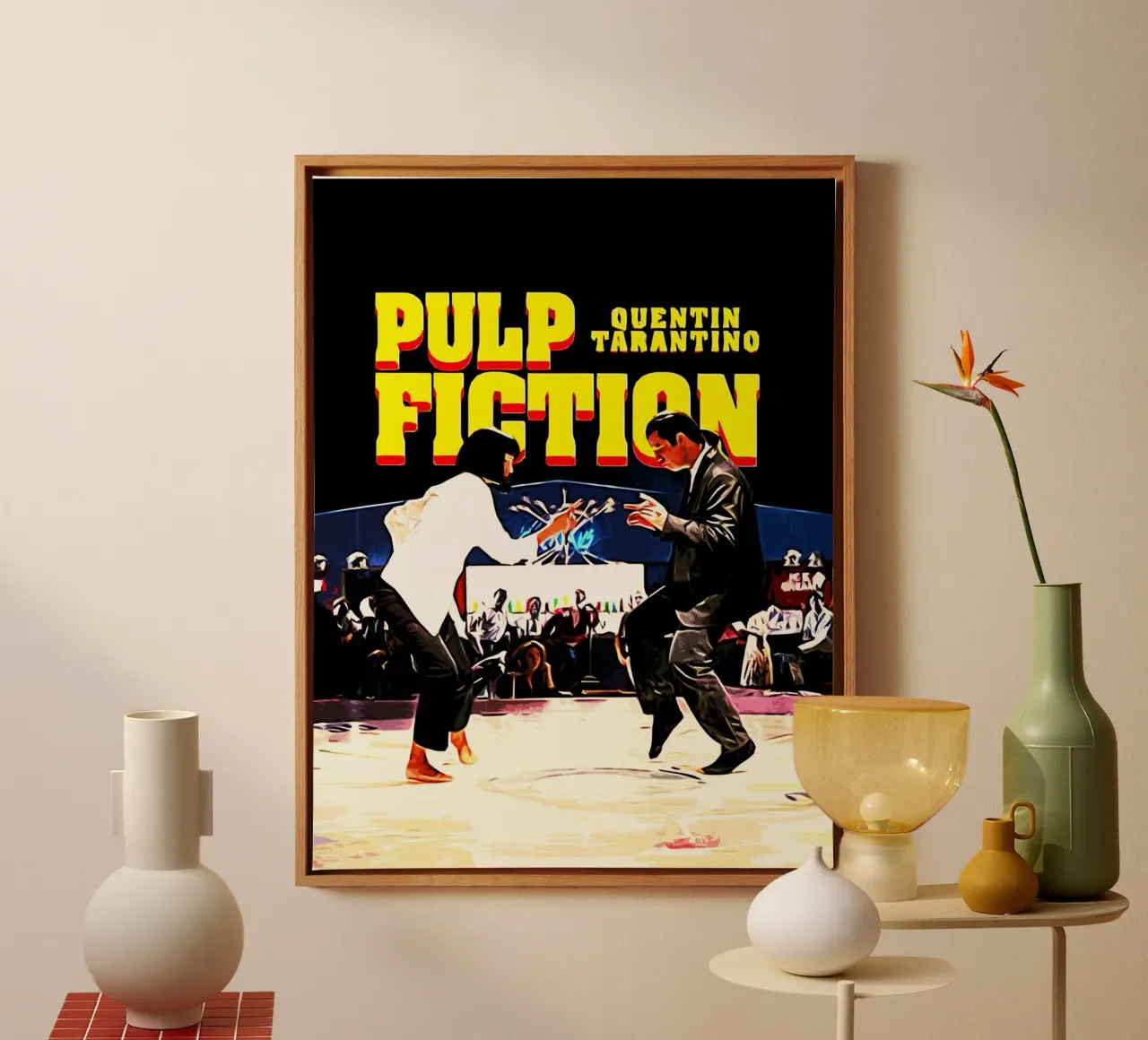 Film Pulp Fiction Arte tela con Cornice a cassetta da ontoseno