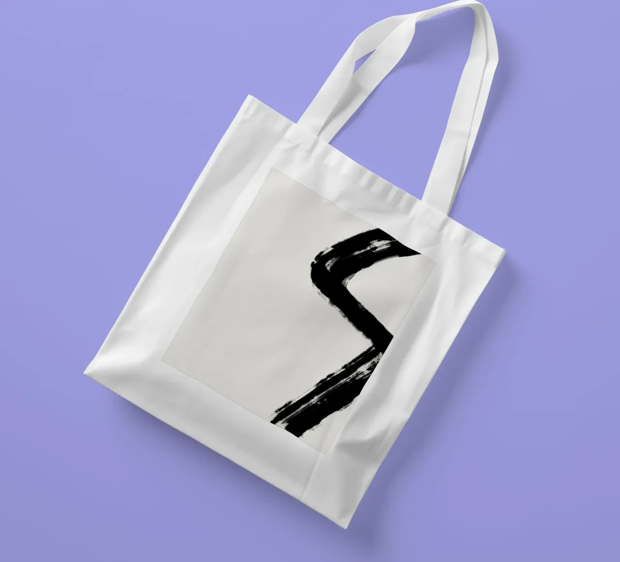 Minimalist Japandi artwork with black brushstrokes I tote bag by Imaginative