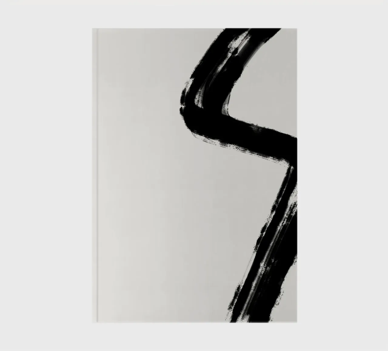 Minimalist Japandi artwork with black brushstrokes I carnet de notes de Imaginative