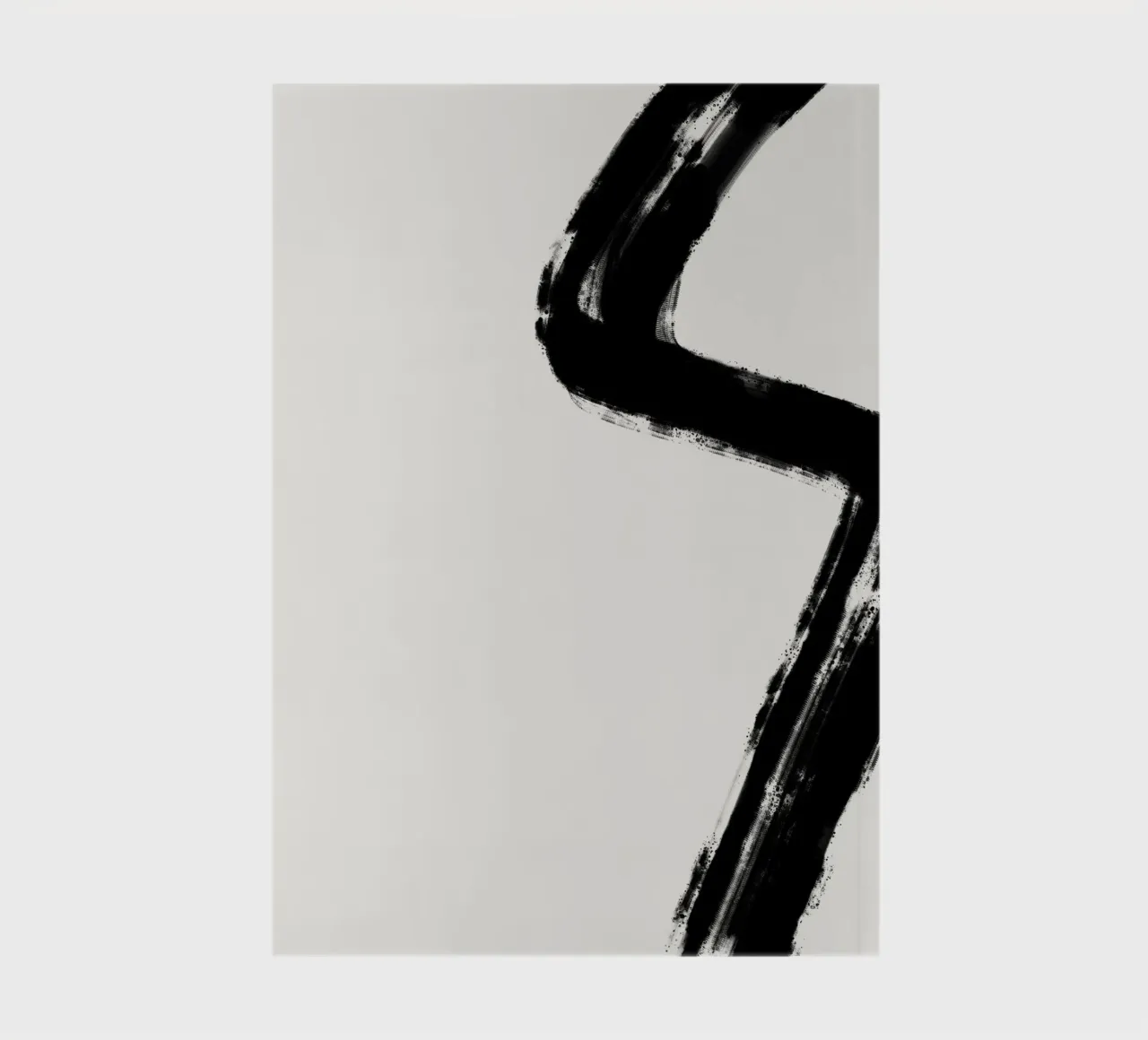 Minimalist Japandi artwork with black brushstrokes I carnet de notes de Imaginative