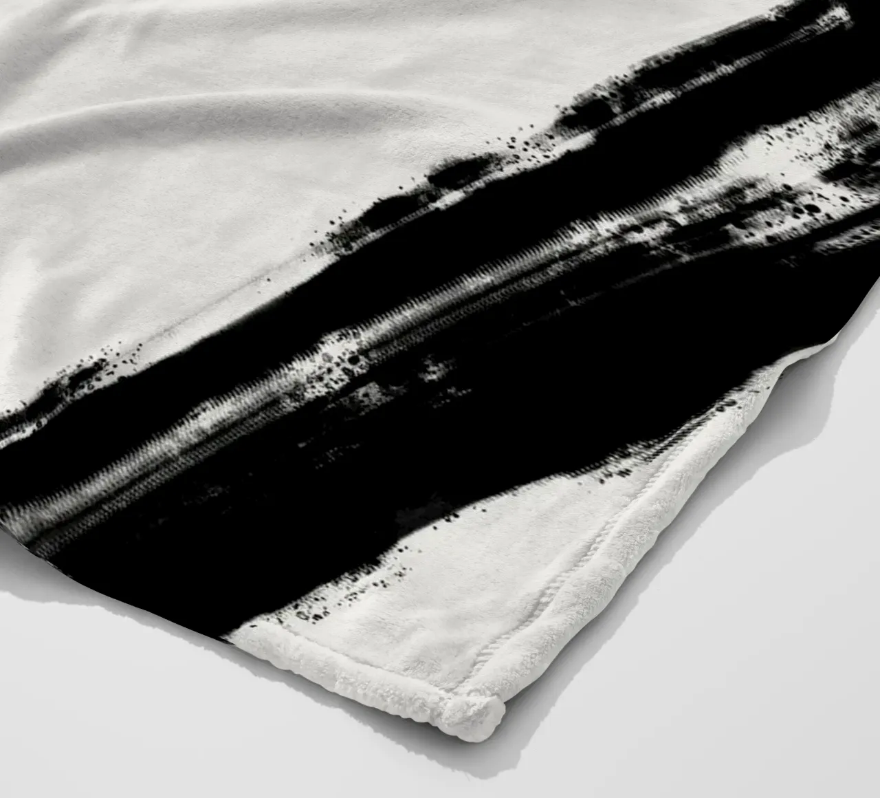 Minimalist Japandi artwork with black brushstrokes I coperta in pile da Imaginative