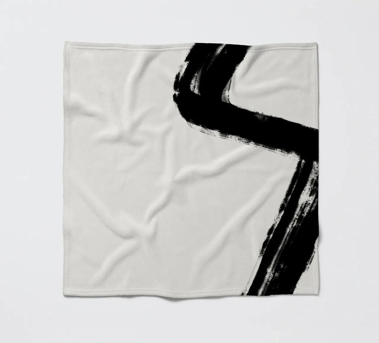 Minimalist Japandi artwork with black brushstrokes I coperta in pile da Imaginative