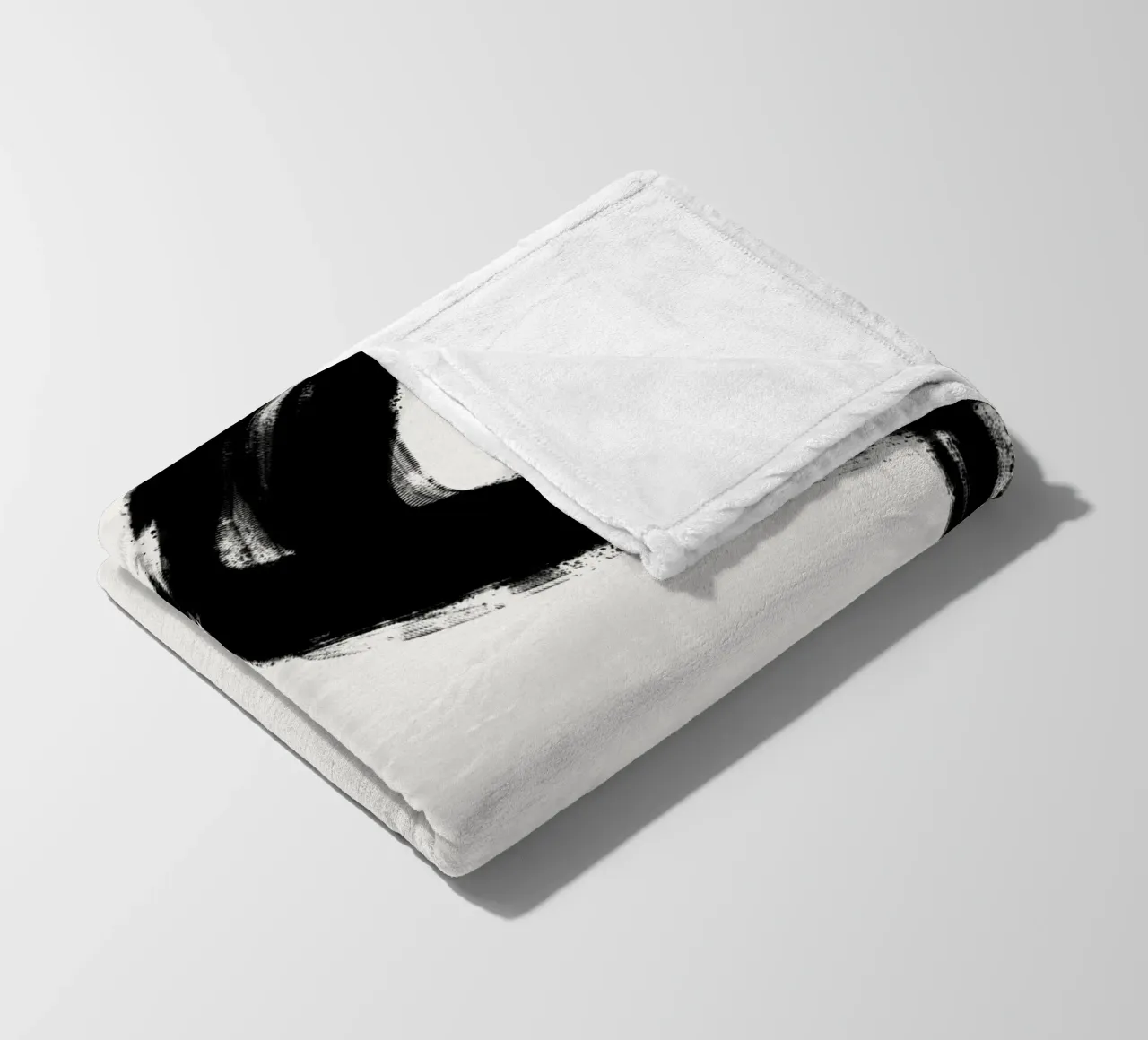 Minimalist Japandi artwork with black brushstrokes I coperta in pile da Imaginative