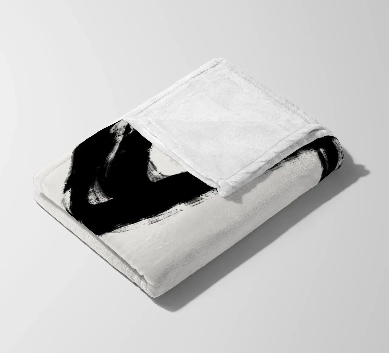 Minimalist Japandi artwork with black brushstrokes I coperta in pile da Imaginative