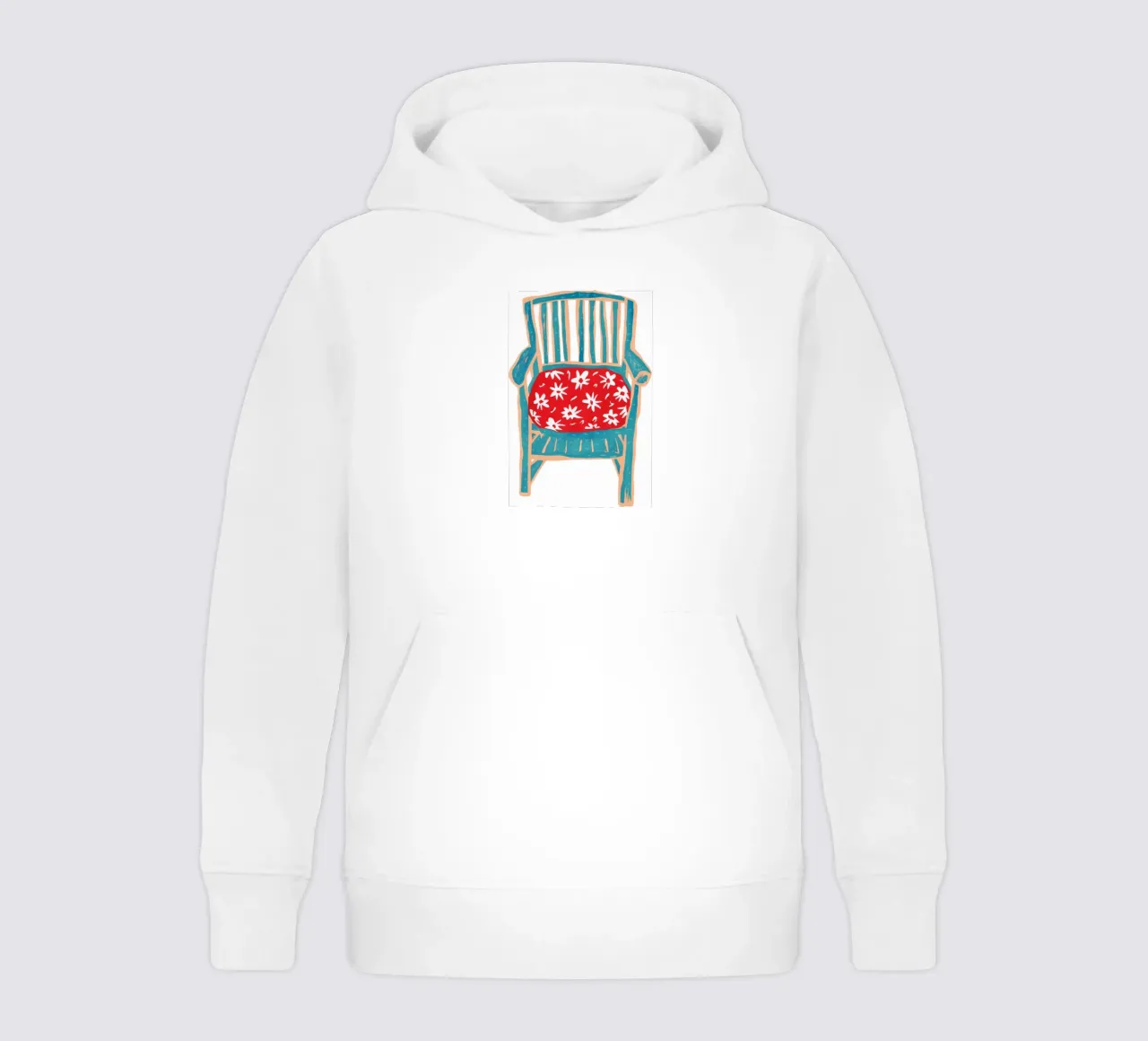 Cuscino rosso in fiore felpa bambino con cappuccio da Tiga Bersama