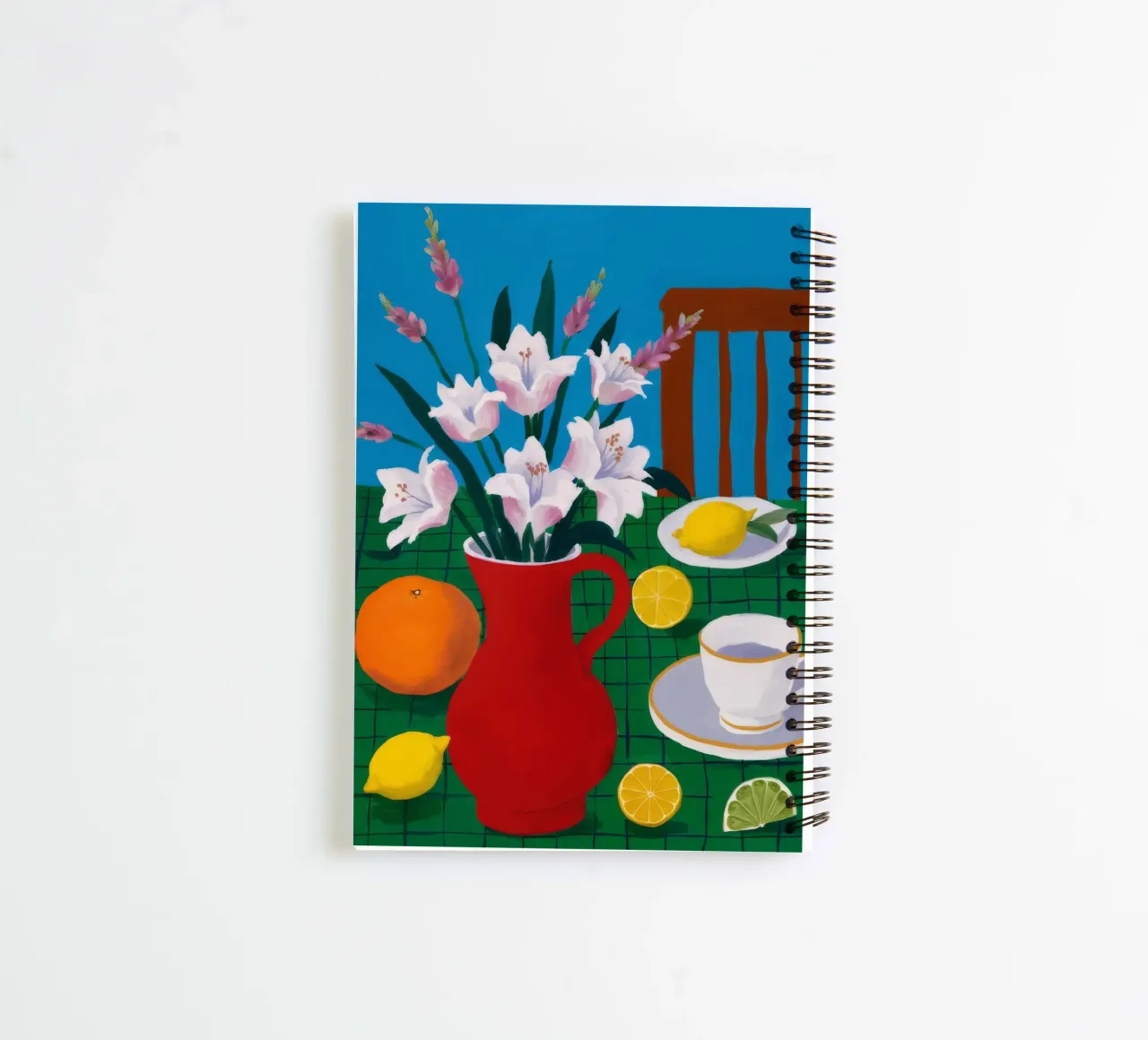 Gladiolus Citrus Glow spiral notebook by Fable Tempa