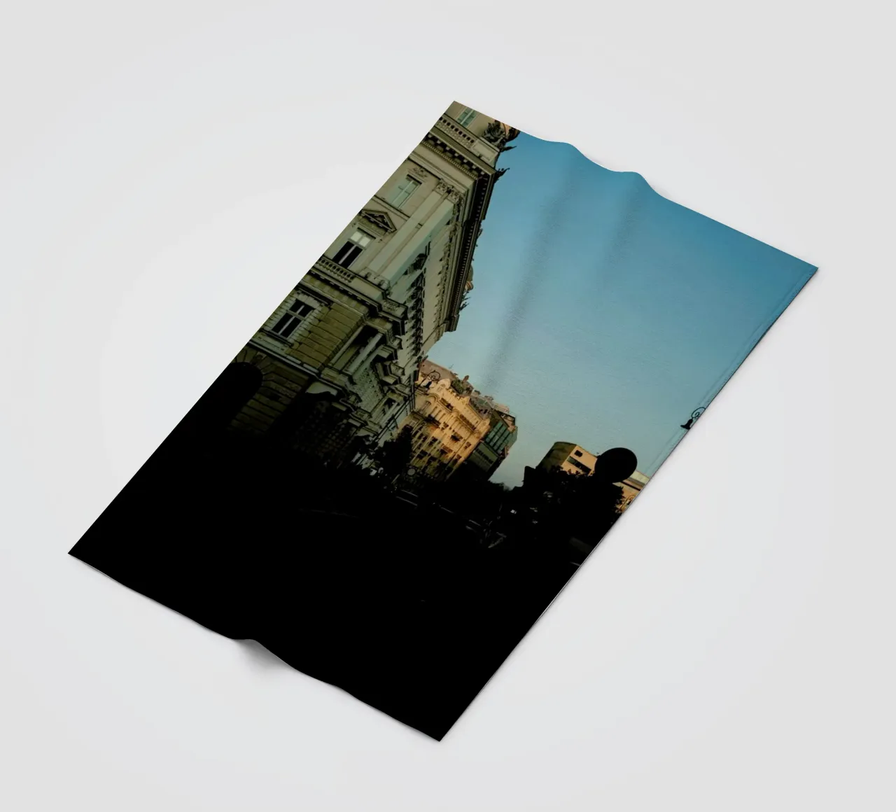 Beautiful Sundown In The City fleece blanket by Sebastian Hilgetag