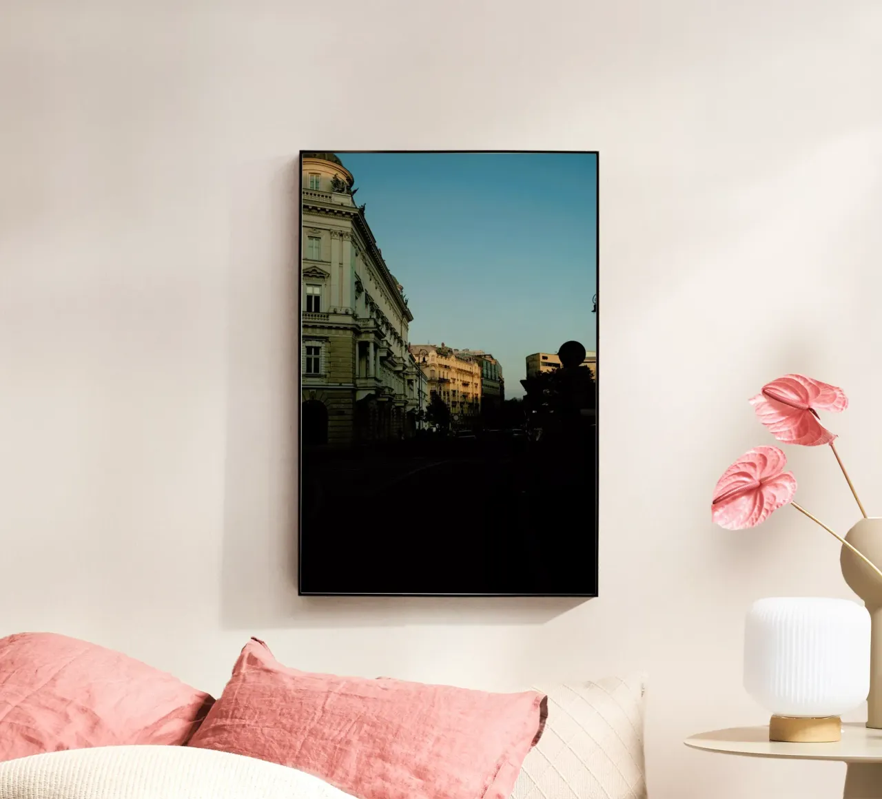 Beautiful Sundown In The City acrylic glass by Sebastian Hilgetag