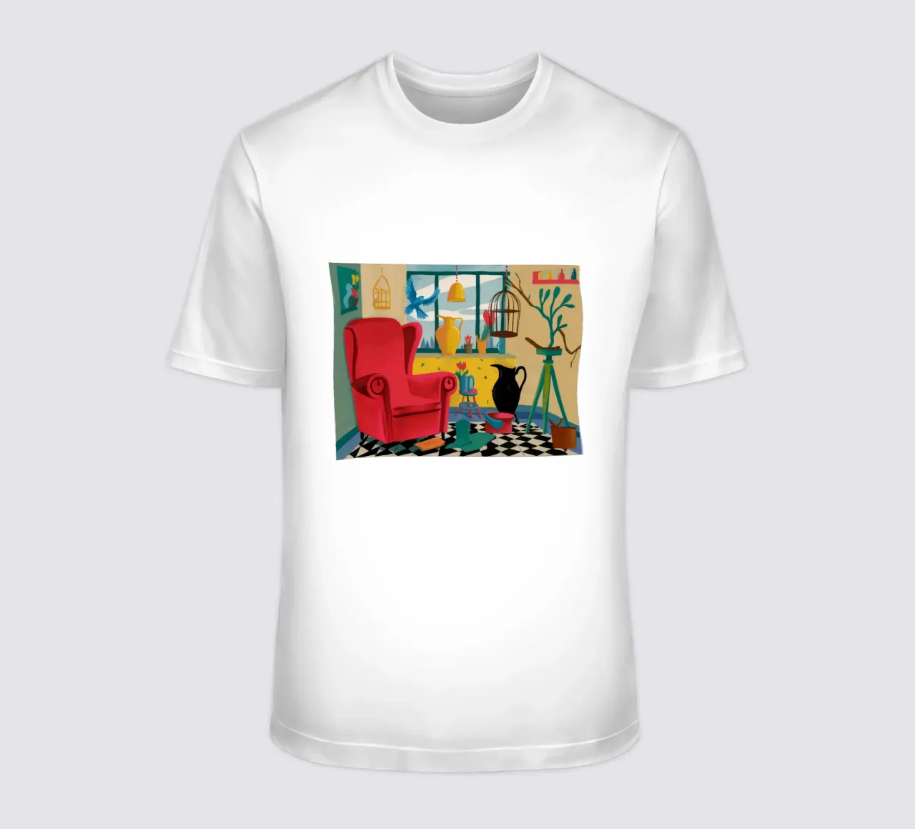 Corvo in una stanza rossa t-shirt da Tiga Bersama