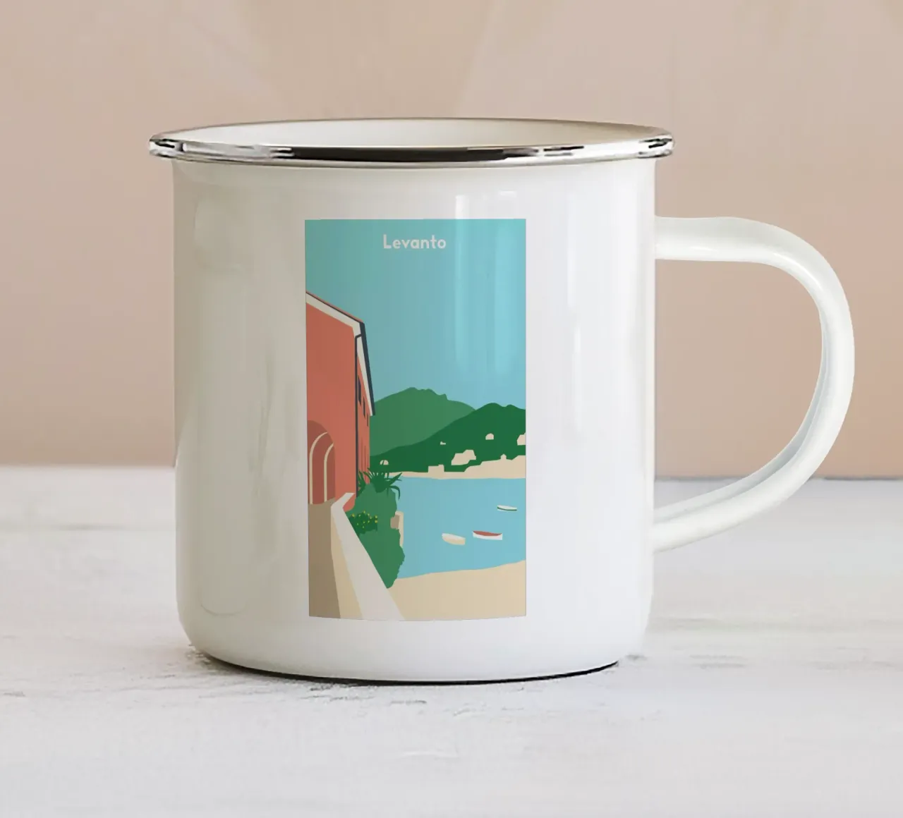 Levanto tazza in smalto da Florent Bodart