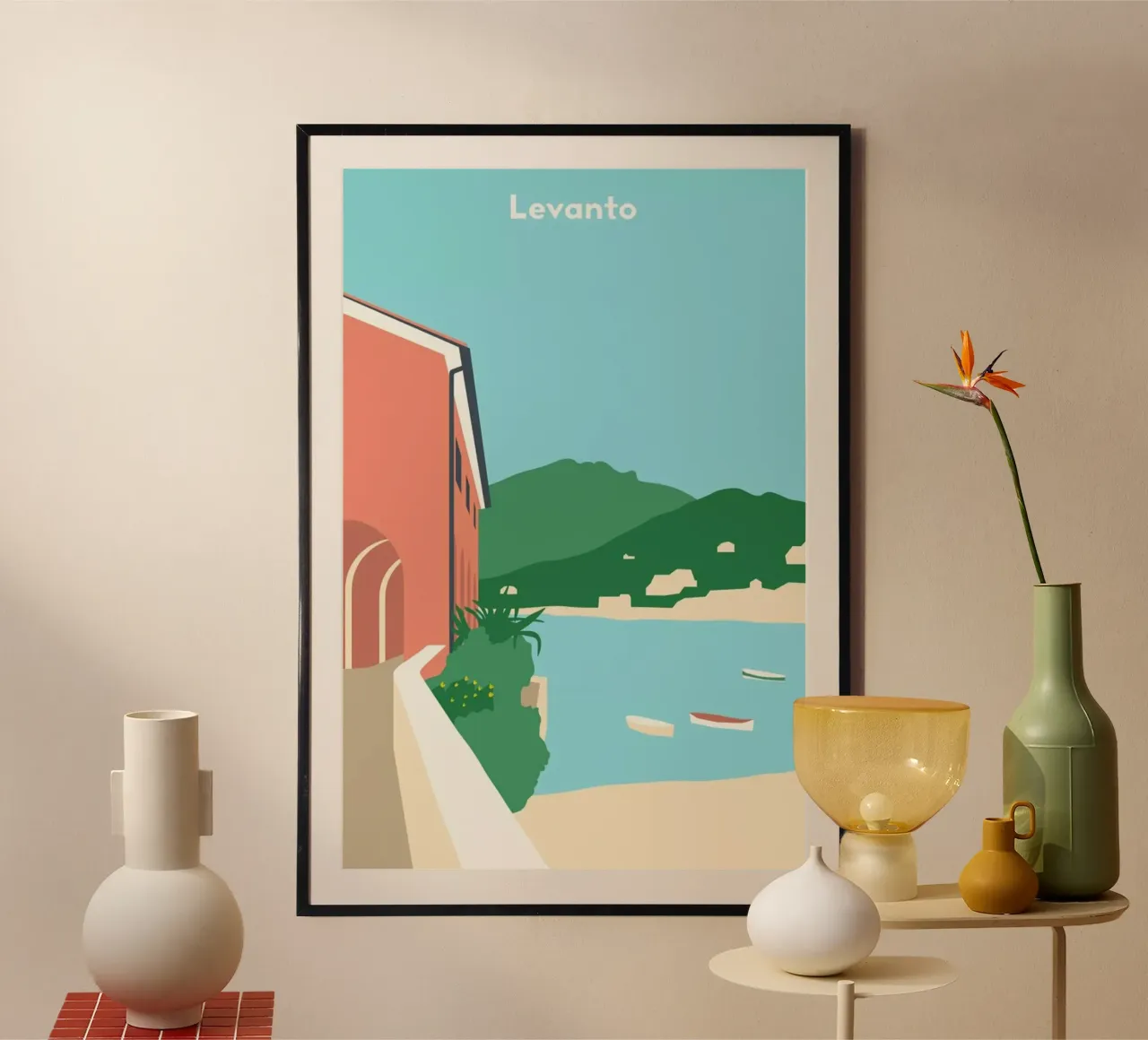 Levanto poster con telaio in legno da Florent Bodart