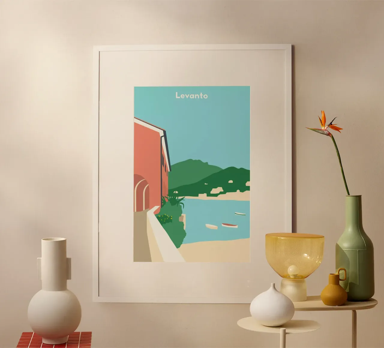 Levanto poster con telaio in legno da Florent Bodart