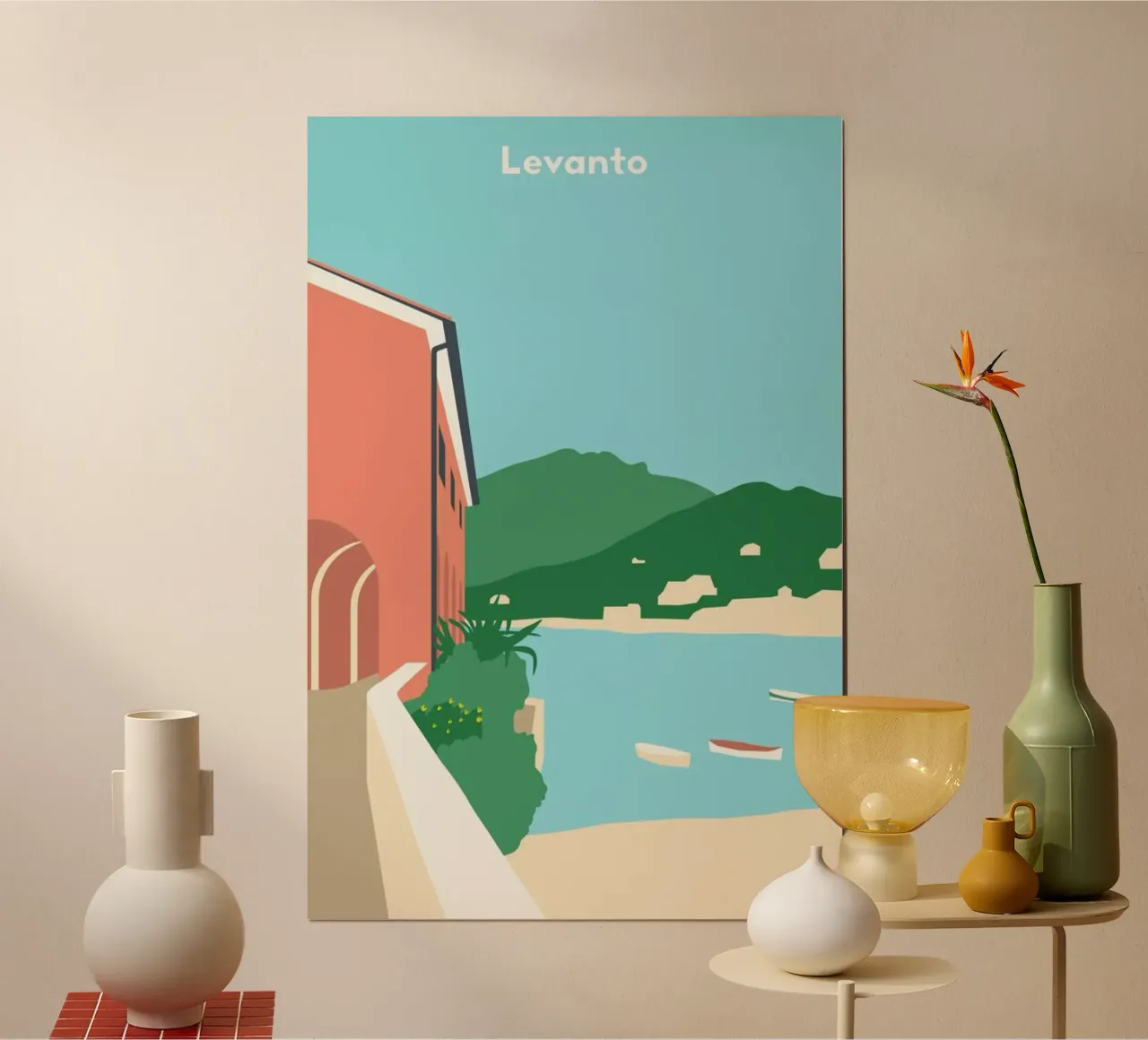 Levanto poster con telaio in legno da Florent Bodart