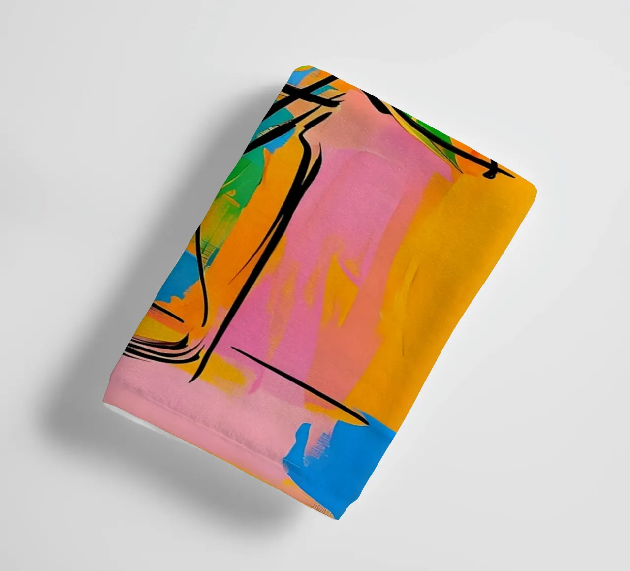 Pittura floreale colorata asciugamano da bagno da 🎨 Point and Art