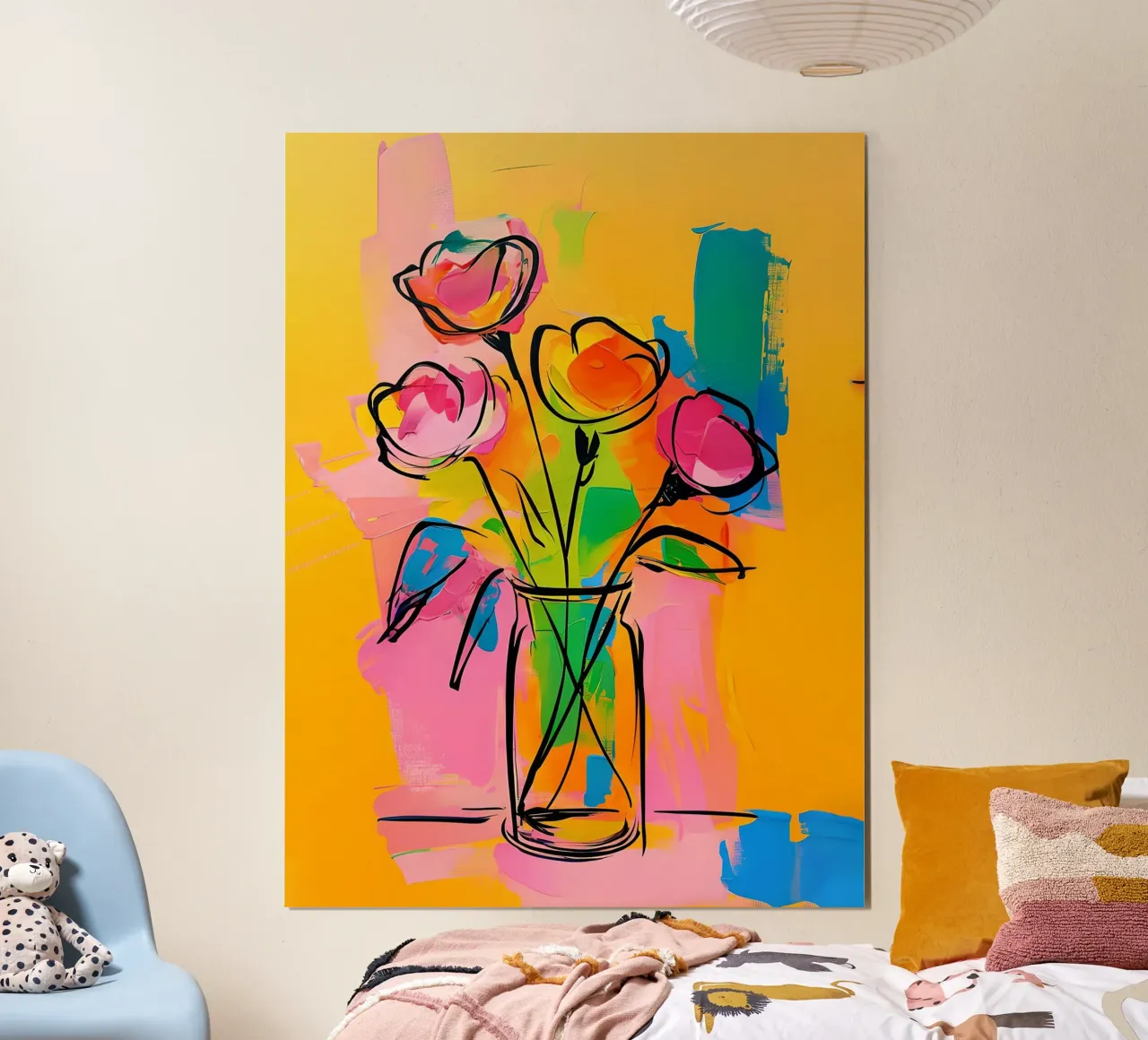 Pittura floreale colorata carta hahnemühle da 🎨 Point and Art