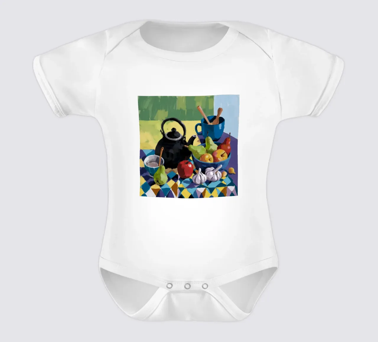 Mitternachtsblau Repose Kurzarm Babybody von Fable Tempa