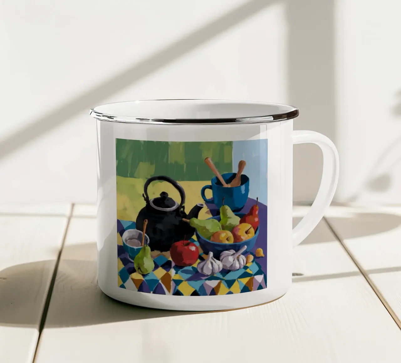 Riposo blu notte tazza in smalto da Fable Tempa