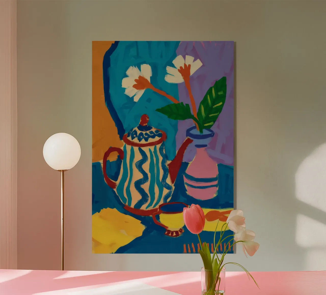 Theepot met patroon Melody acryl van Fable Tempa