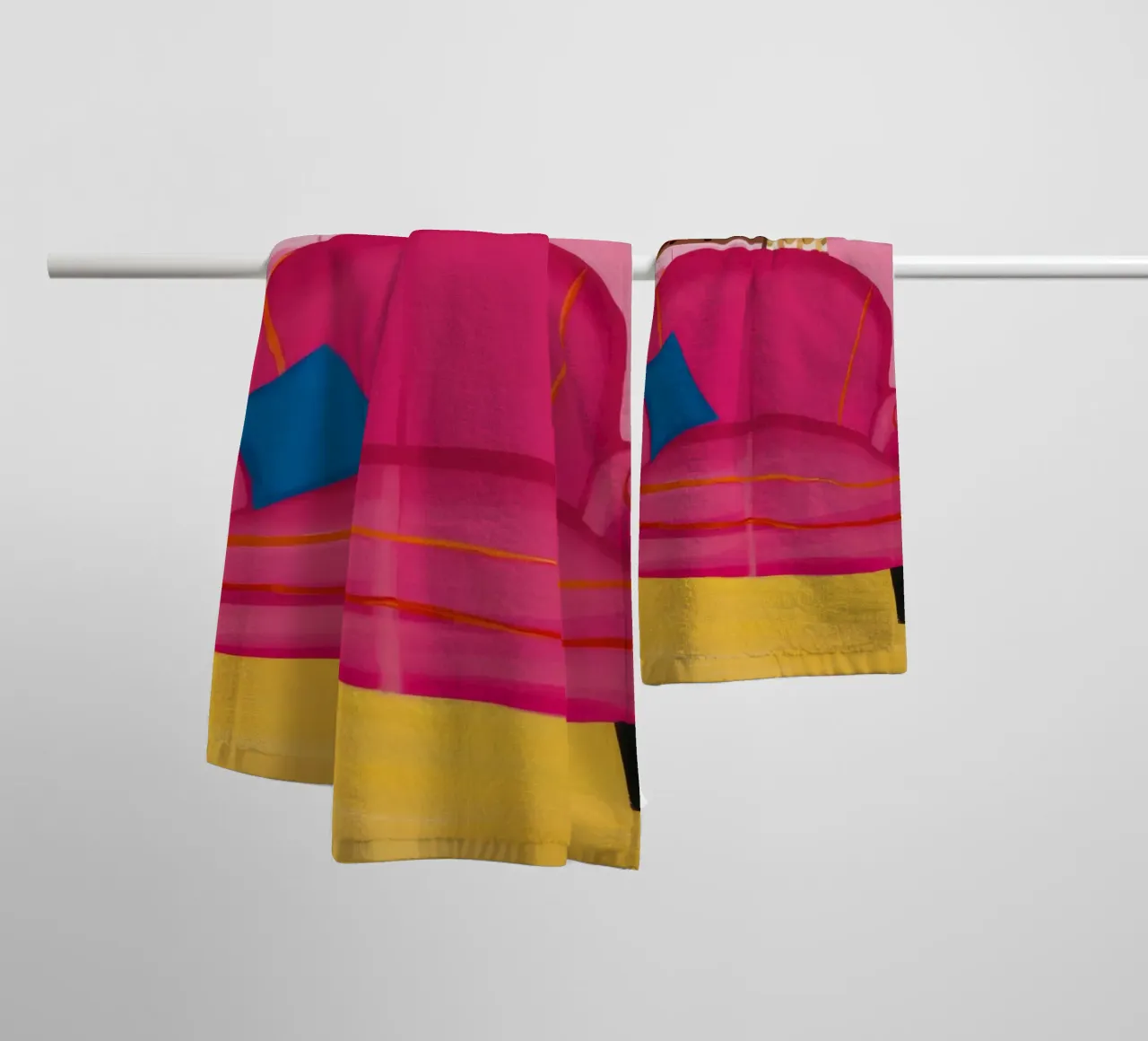 Divano rosa Pavimento a scacchi asciugamano da bagno da Pan Denim