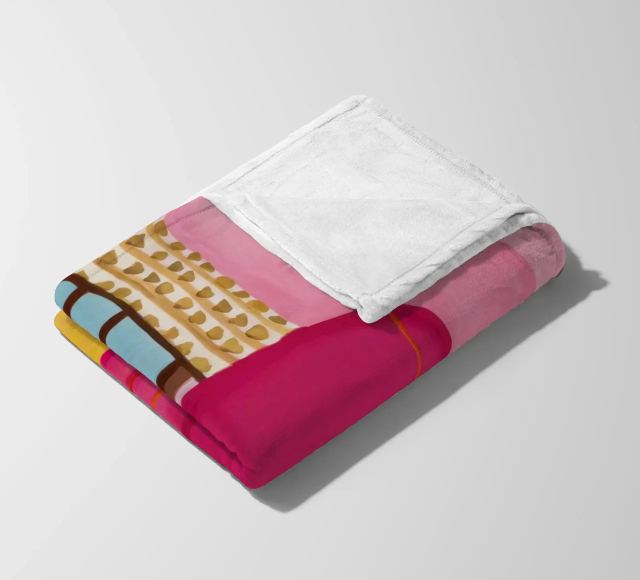 Divano rosa Pavimento a scacchi coperta in pile da Pan Denim