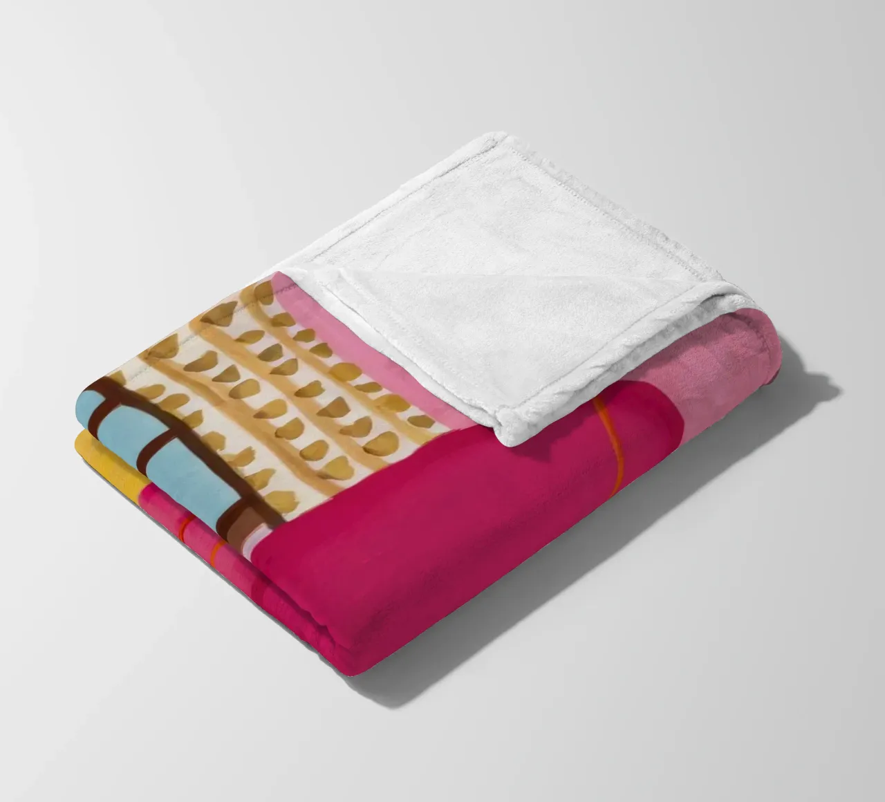 Divano rosa Pavimento a scacchi coperta in pile da Pan Denim