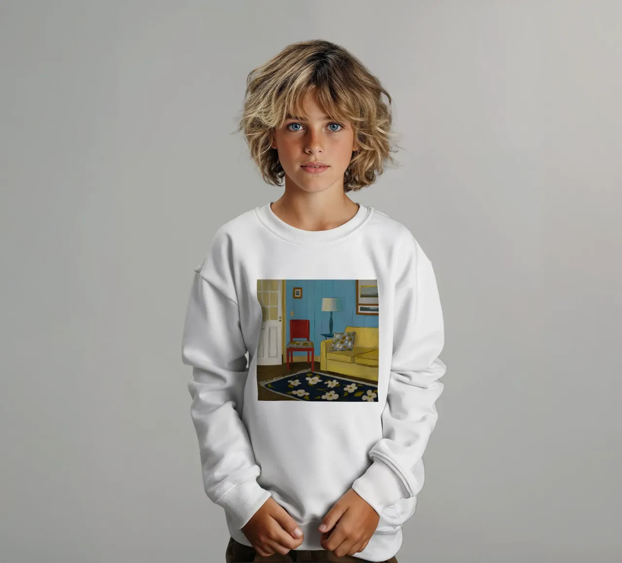 Canapé jaune Blues sweat enfant de Pan Denim