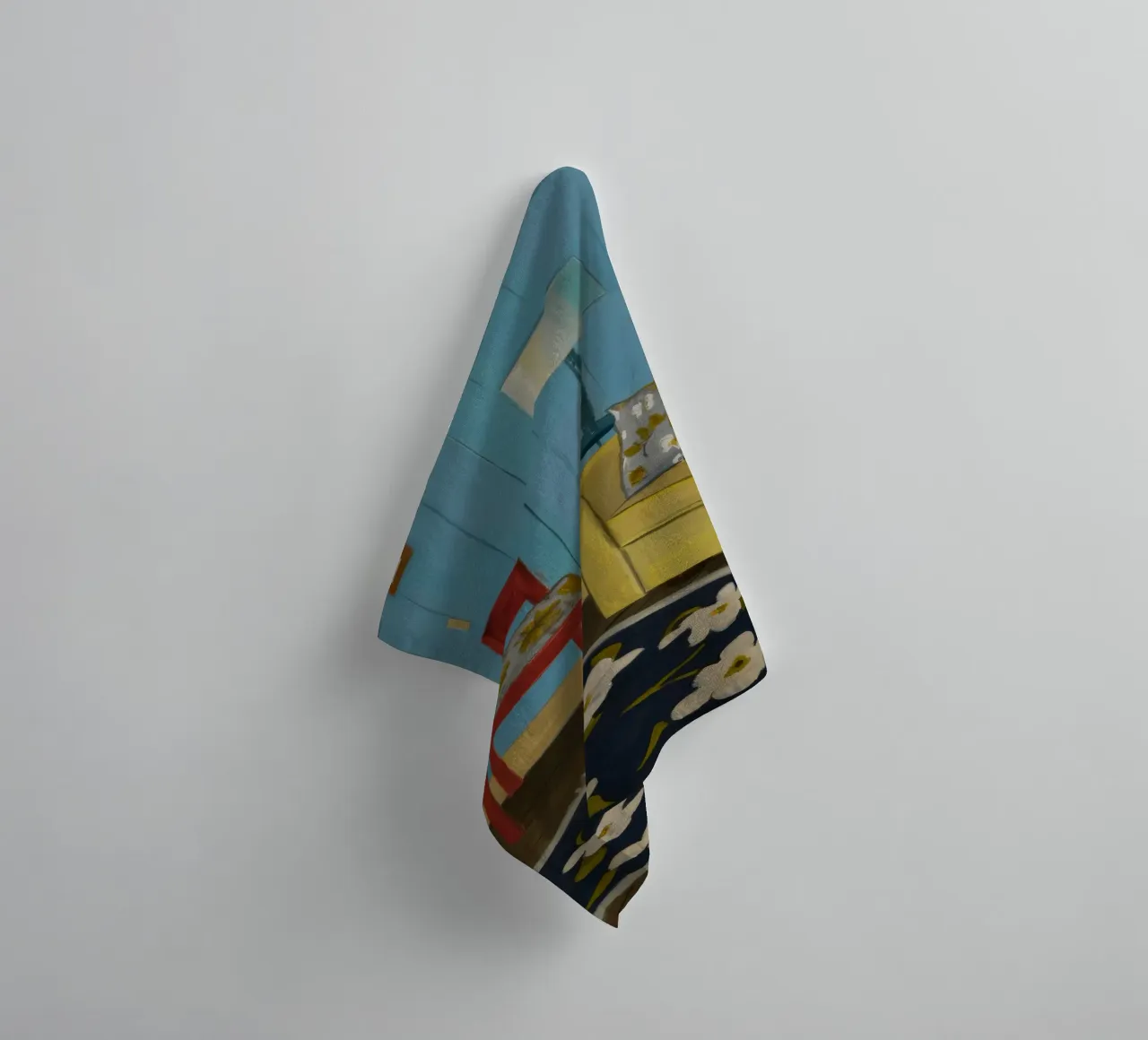 Yellow Sofa Blues towel by Pan Denim