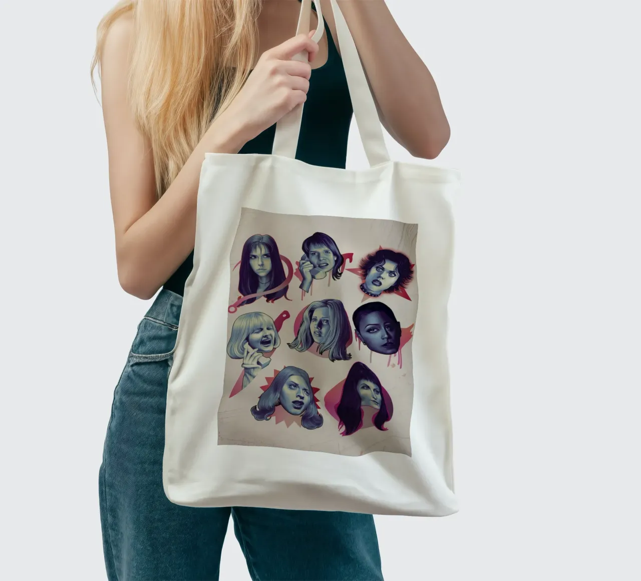 90's SCREAM Queens borsa in juta da lucasmeier