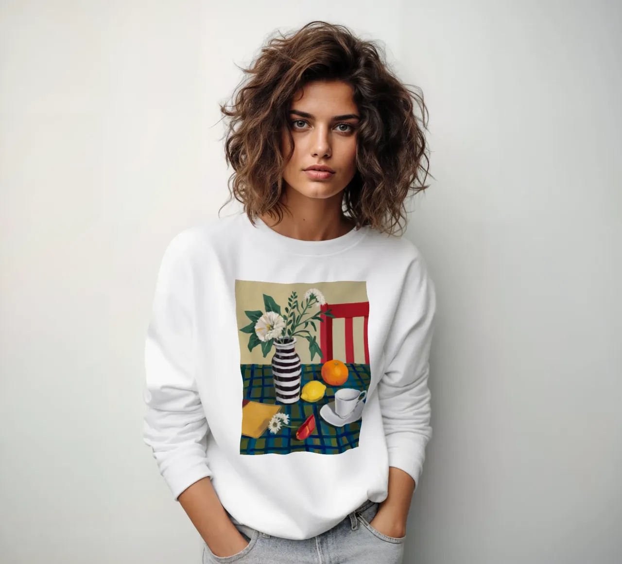 Gestreepte vaas Serenity sweatshirt van Fable Tempa