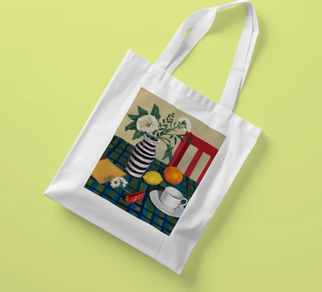 Vaso a righe Serenity borsa in juta da Fable Tempa