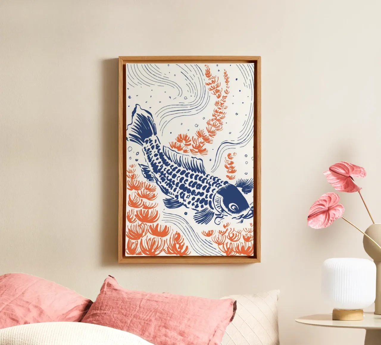 Japanese Art tela con Cornice a cassetta da Artsy Bessy