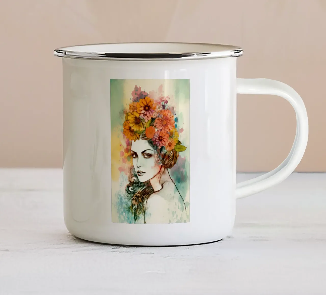 Arte da parete di Imagine tazza in smalto da Imagine