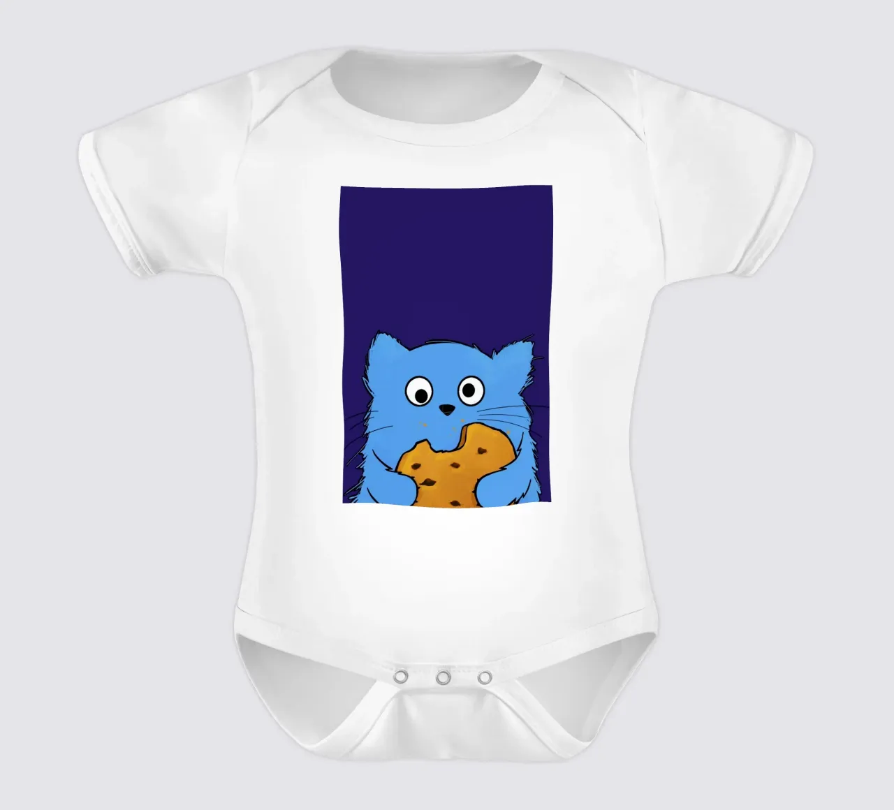 Cat Cookie body neonato maniche corte da Doozal