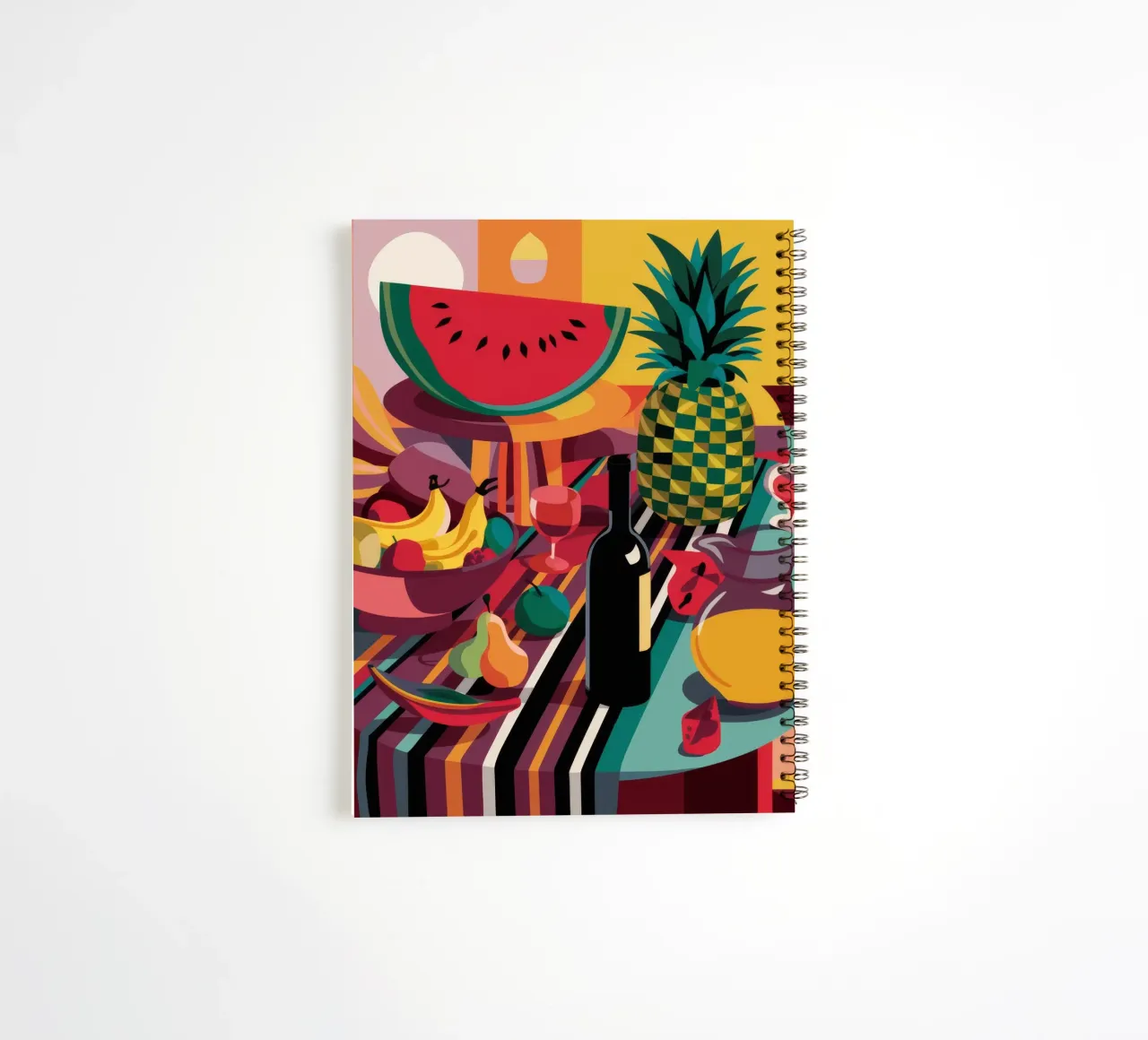 Pineapple Slice Rhapsody spiral notebook by Fable Tempa