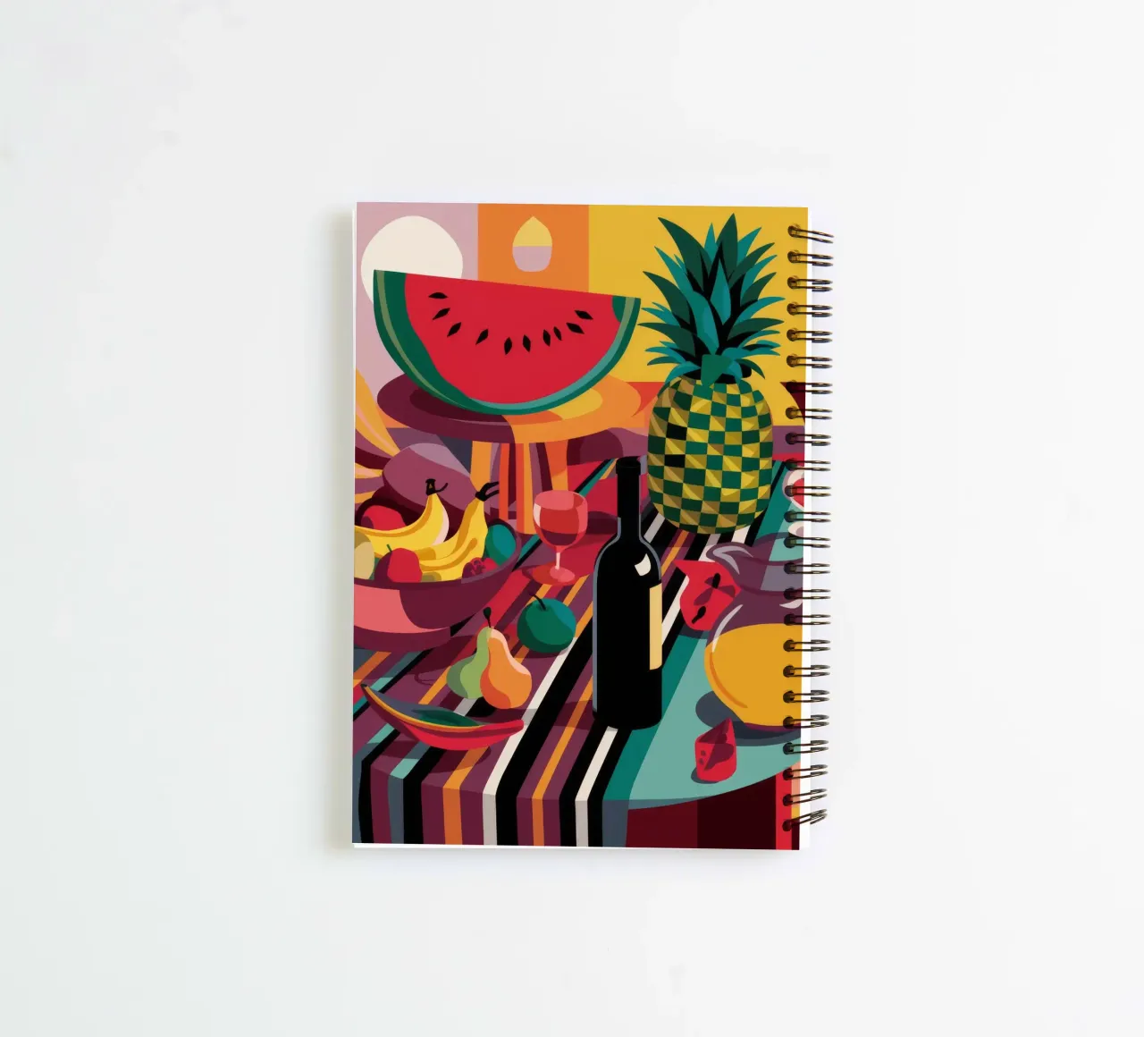 Pineapple Slice Rhapsody spiral notebook by Fable Tempa