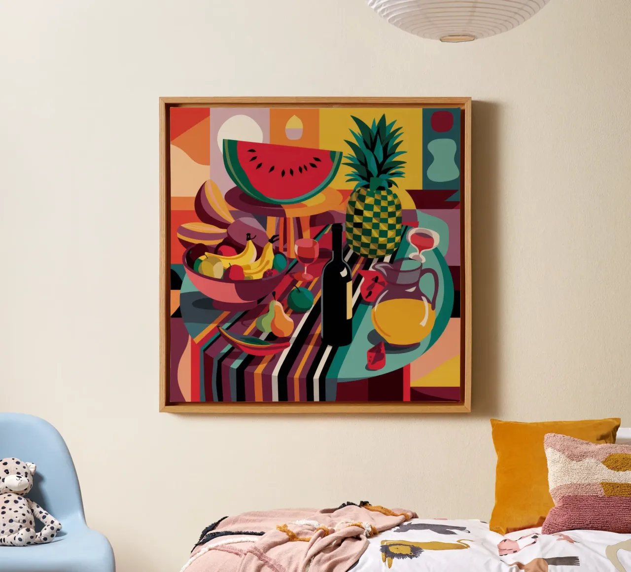 Rapsodia di fette di ananas tela con Cornice a cassetta da Fable Tempa