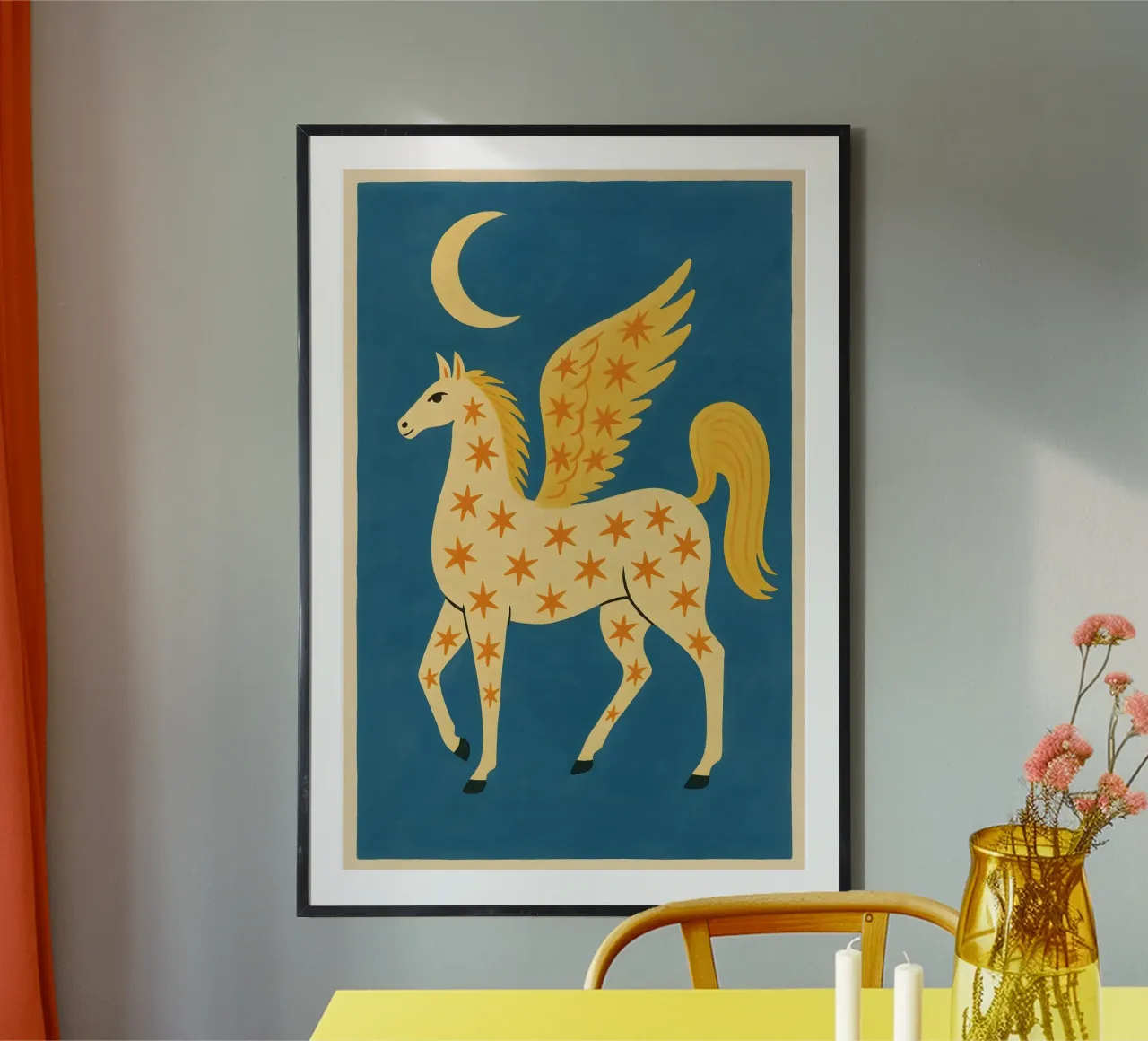 Moonlit Winged Unicorn carta hahnemühle da Art.Piece