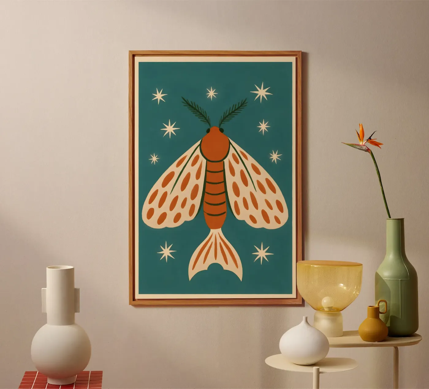 Celestial Elemental Moth alu-dibond by Art.Piece