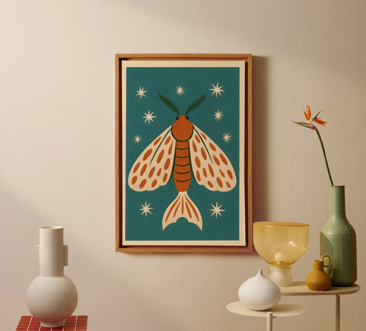 Celestial Elemental Moth Leinwand von Art.Piece