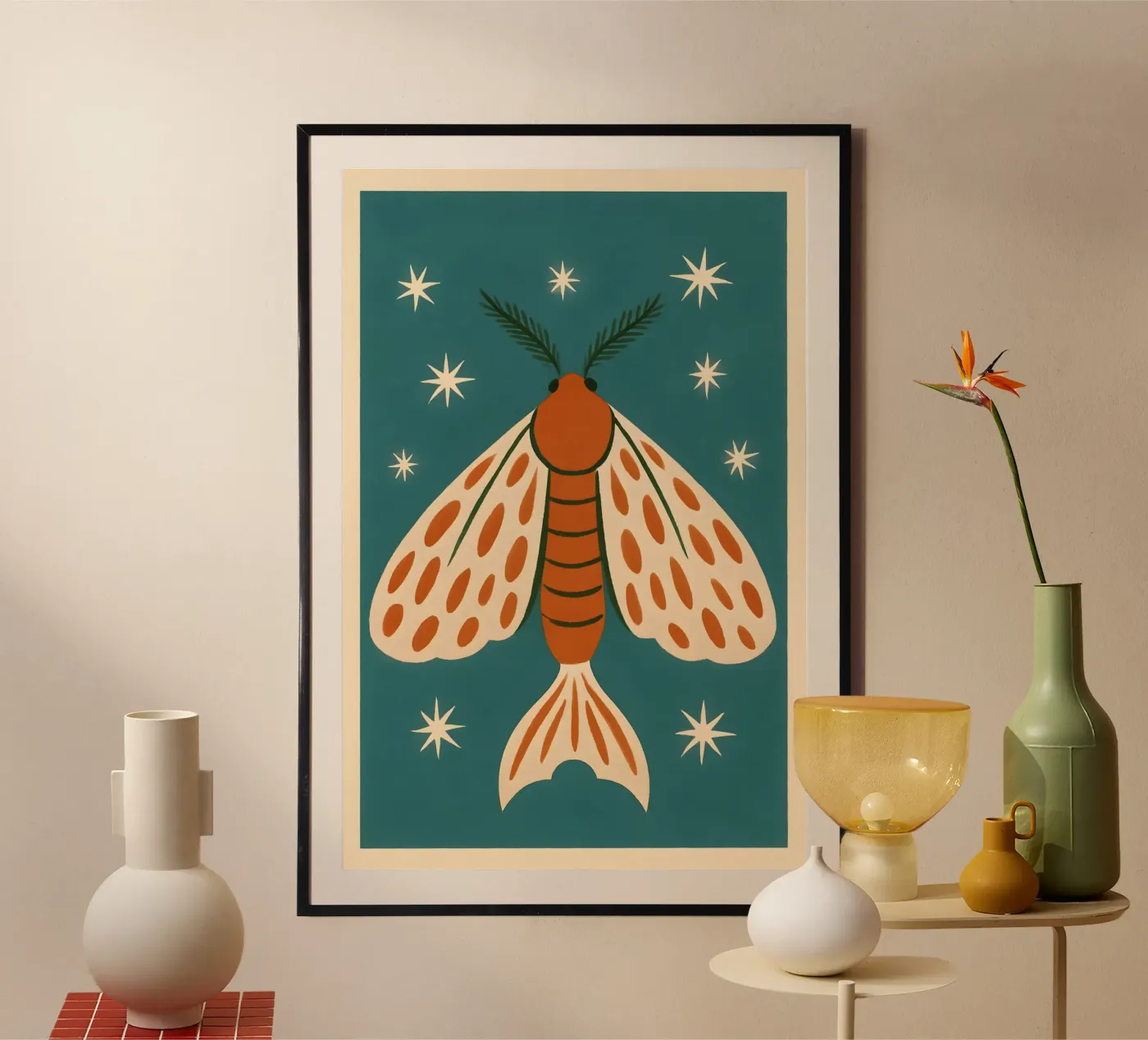 Celestial Elemental Moth poster van Art.Piece
