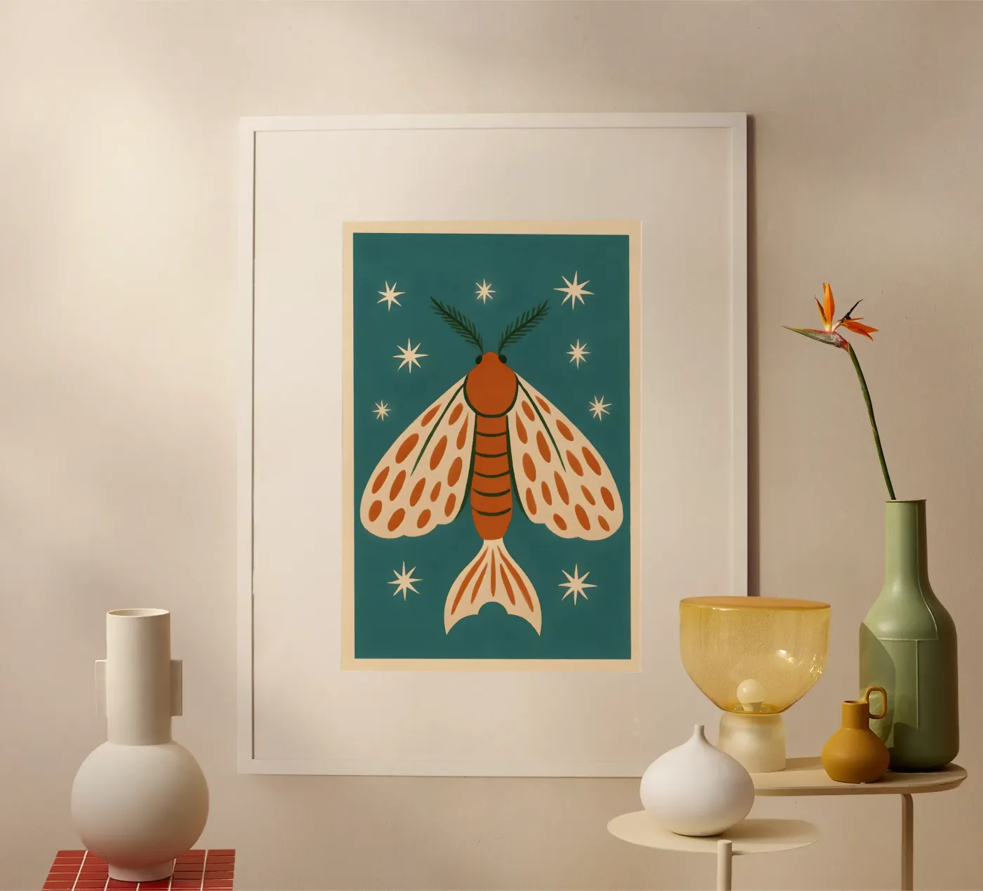 Celestial Elemental Moth poster van Art.Piece