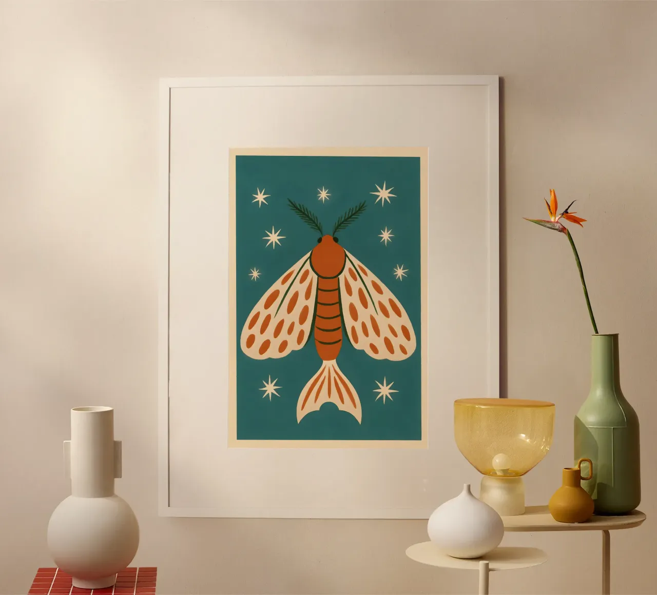 Celestial Elemental Moth poster van Art.Piece