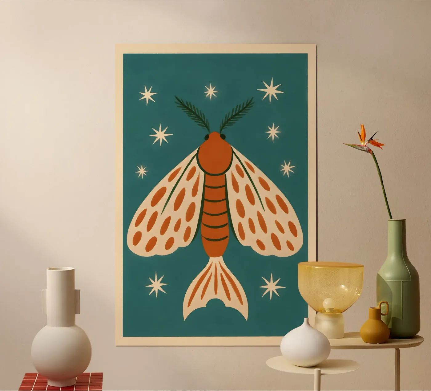 Celestial Elemental Moth poster van Art.Piece