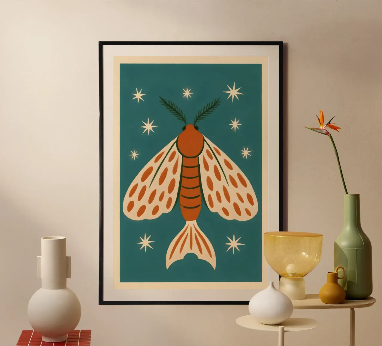 Celestial Elemental Moth poster van Art.Piece